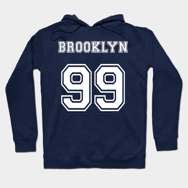 Brooklyn 99 Jersey w/ badge on front (Dark colored shirts) - Brooklyn 99 - Hoodie | TeePublic
